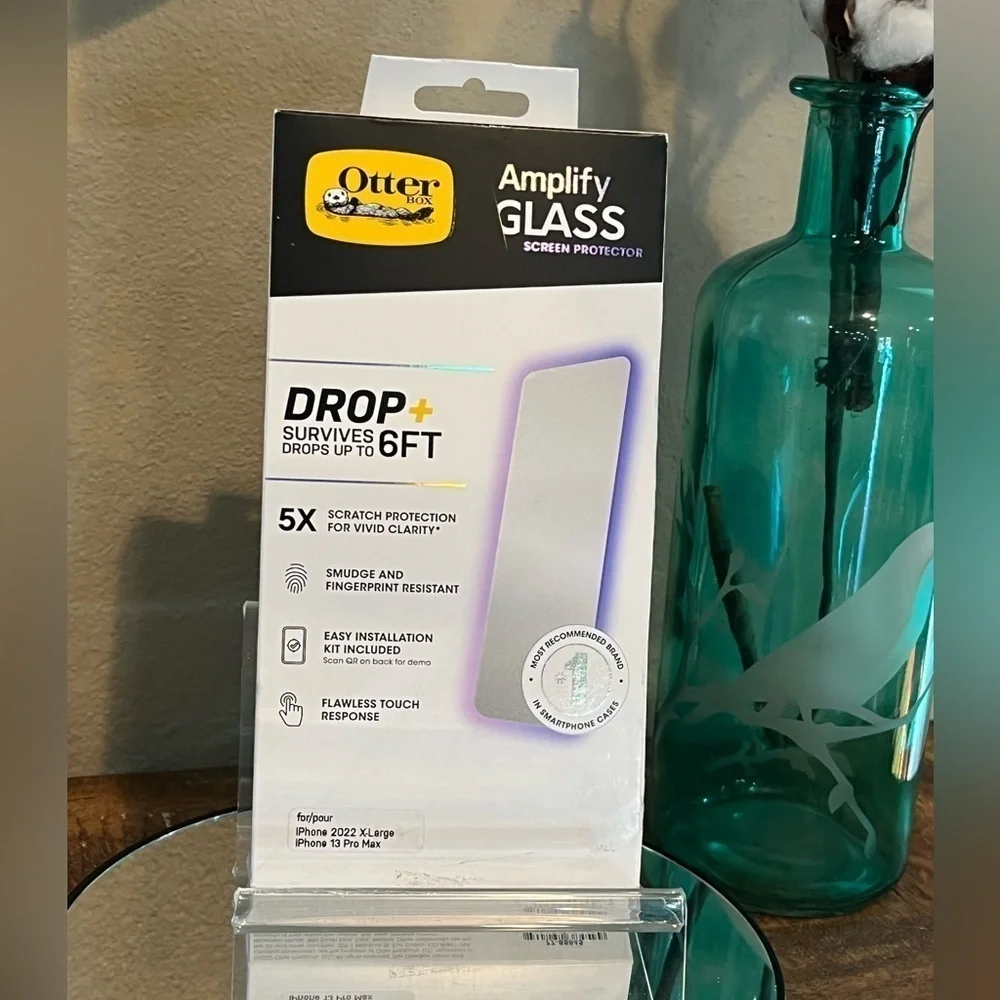 OtterBox Amplify Glass Screen Protector for iPhone 13 Pro Max and 2022 XL, new!